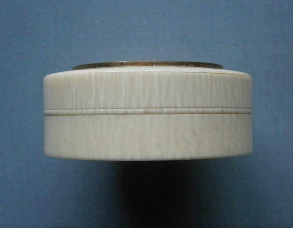 Ivory Box, With Miniature Enamel Limoges.-photo-4