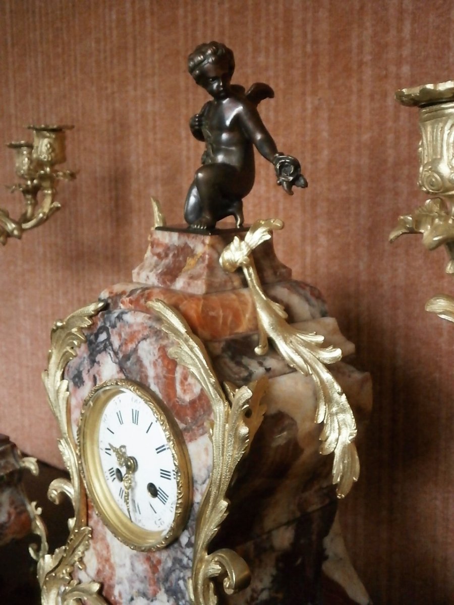 Louis XV Rocaille Style Pendulum.-photo-3