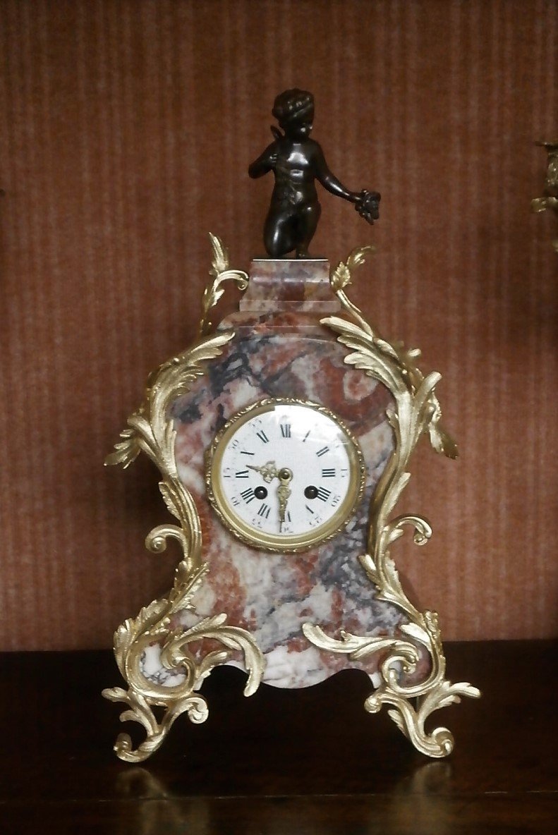 Louis XV Rocaille Style Pendulum.-photo-3