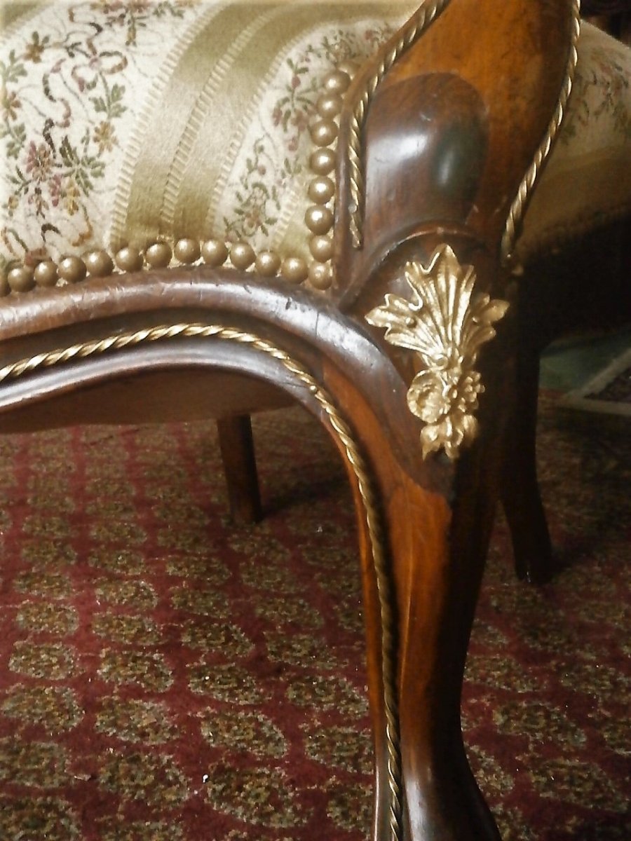Pair Of Rosewood Armchairs.-photo-4