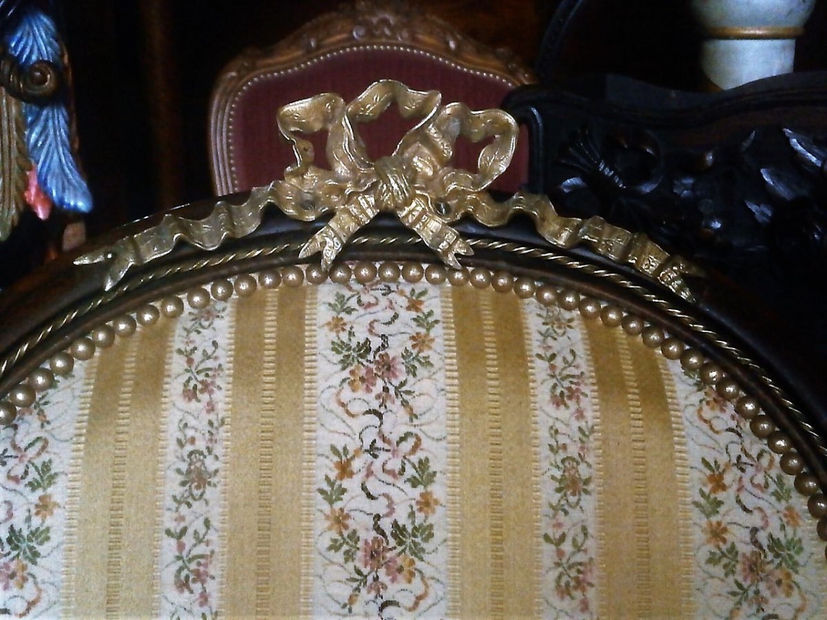 Paire De Fauteuils En Palissandre.-photo-6