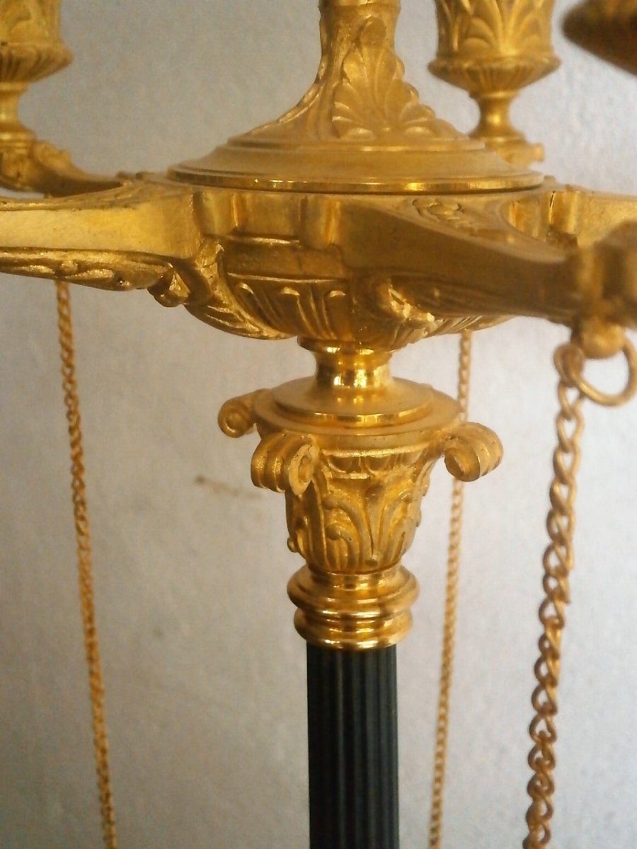 Large Pair Of Bronze Candelabra.-photo-6