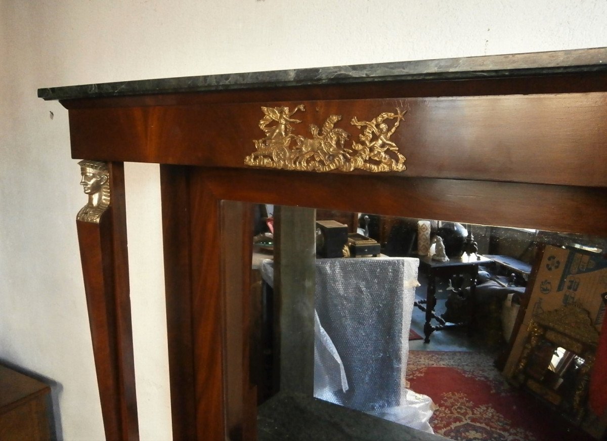 Barbière En Acajou Et Placage d'Acajou.-photo-2