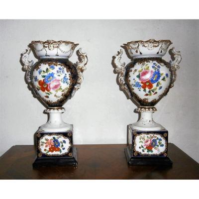 Pair Of Paris Porcelain Vases