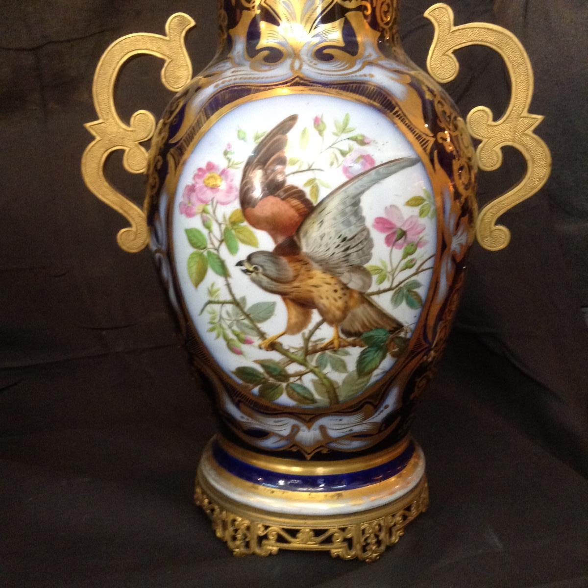 Paire De Vases De La Manufacture De Bayeux XIXème-photo-2