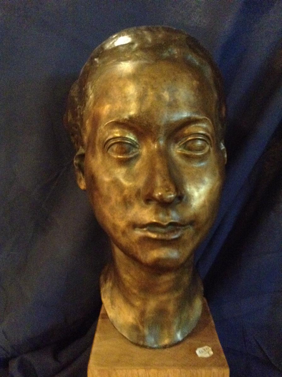 Female From Head Bronze, 1940 By René Hetzer-photo-3