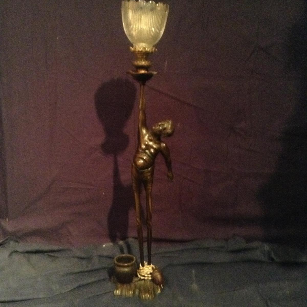 Bronze Asiatique Monté En Lampe Début XXème