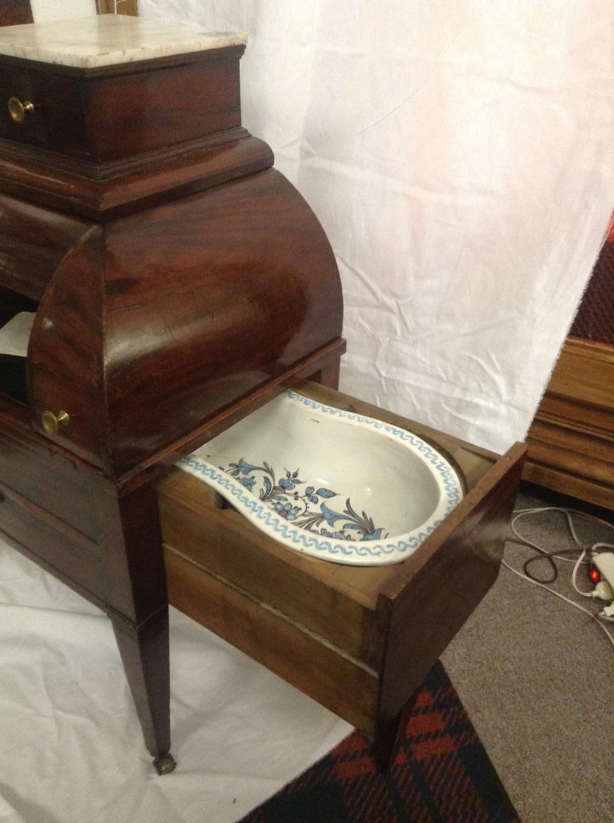 From Small Courtesan Cabinet Mahogany Empire Era-photo-3