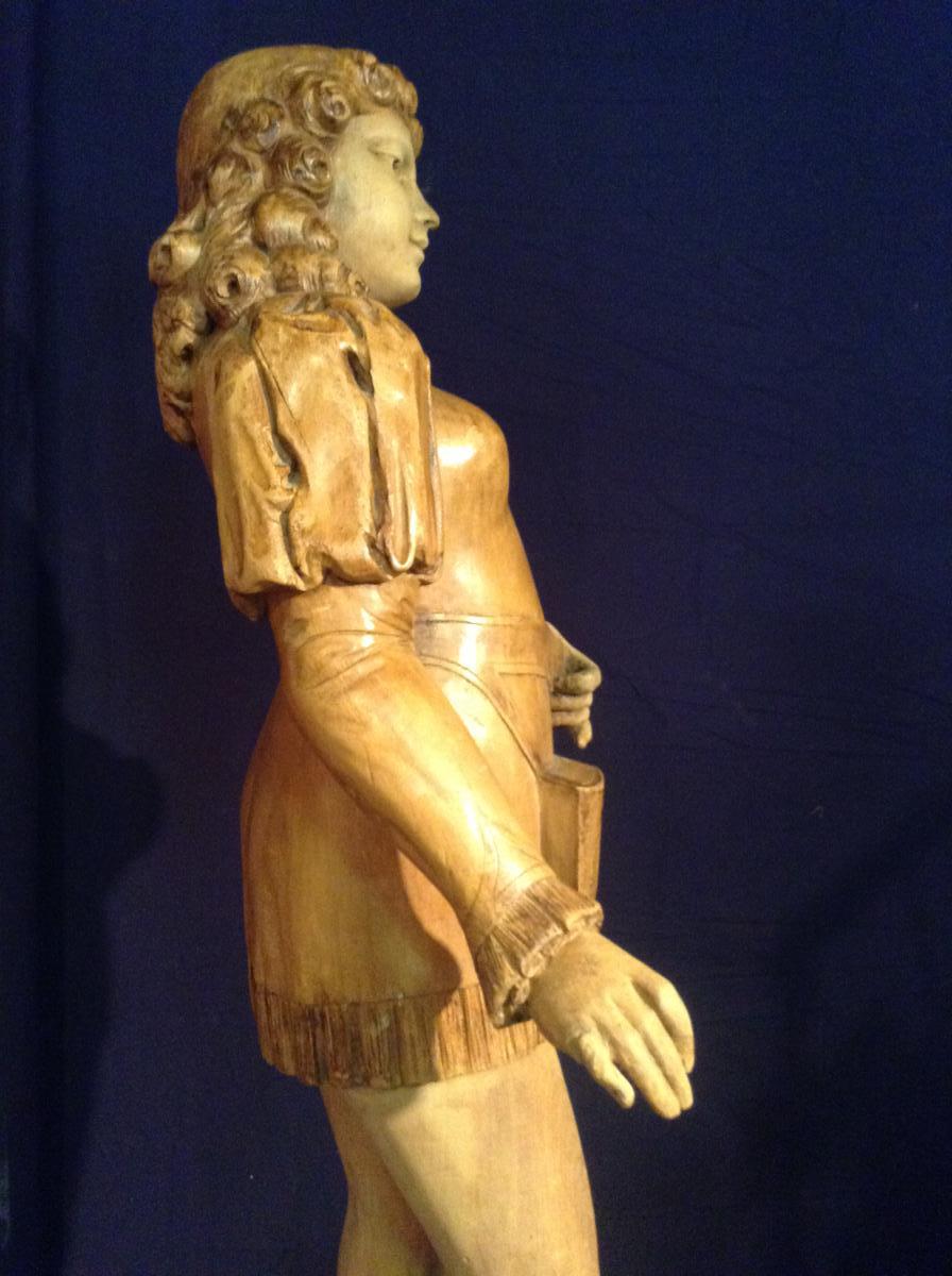 Statue De Femme Style,style Haute époque, Travail Napoléon III-photo-4