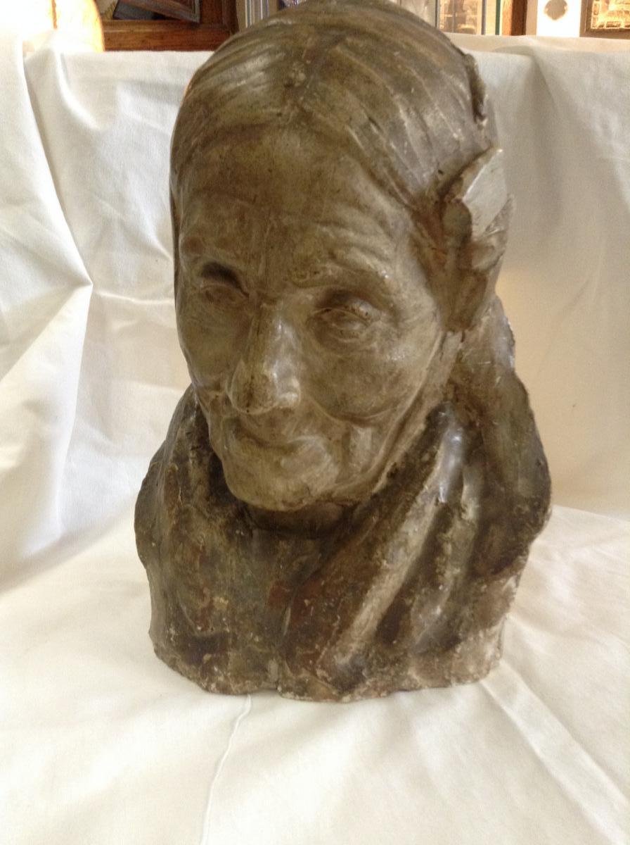 Plaster Of Old Woman, By Emile Derré