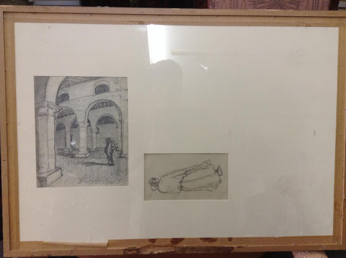 Drawings Framed Signed R. G / S?-photo-2