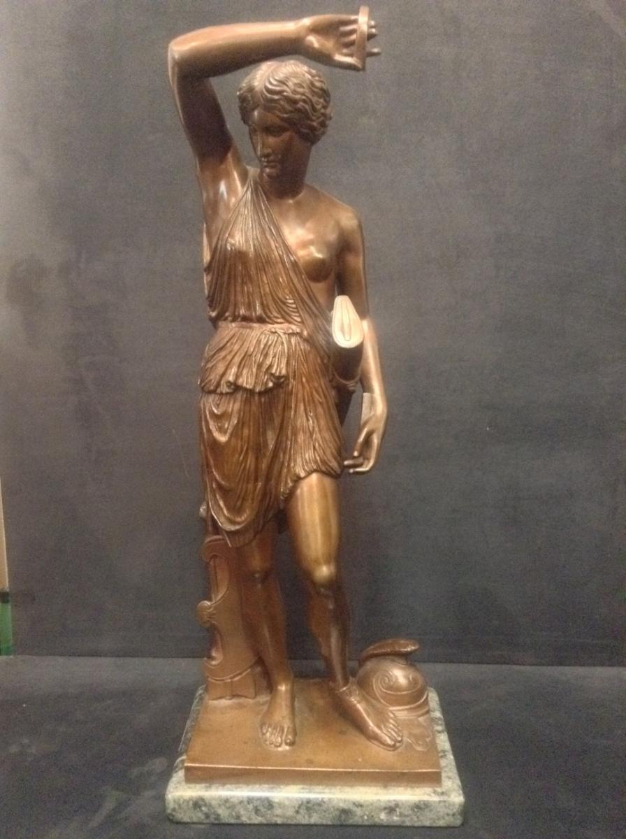Sculpture Amazone Antique En Bronze F. Barbedienne XIXe