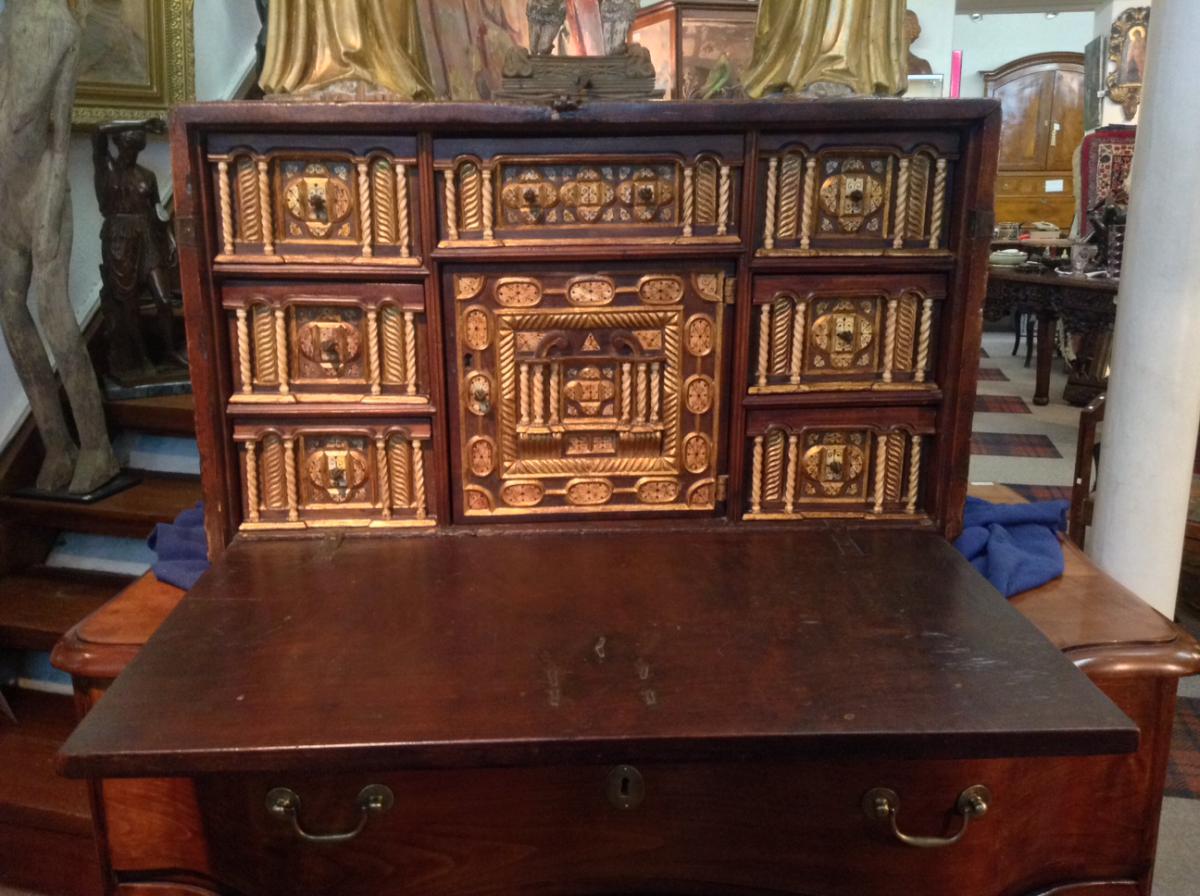 Cabinet Bargueno Walnut First Time From The Eighteenth Century-photo-2