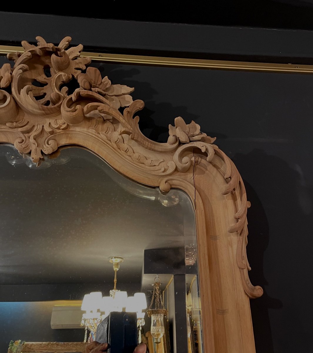 Grand Miroir Et Console Rocaille-photo-3