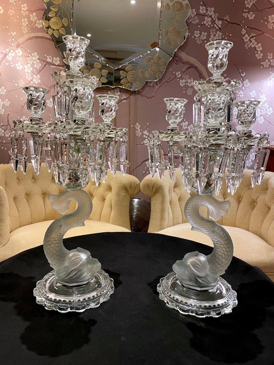 Paire De Girandoles Baccarat-photo-2