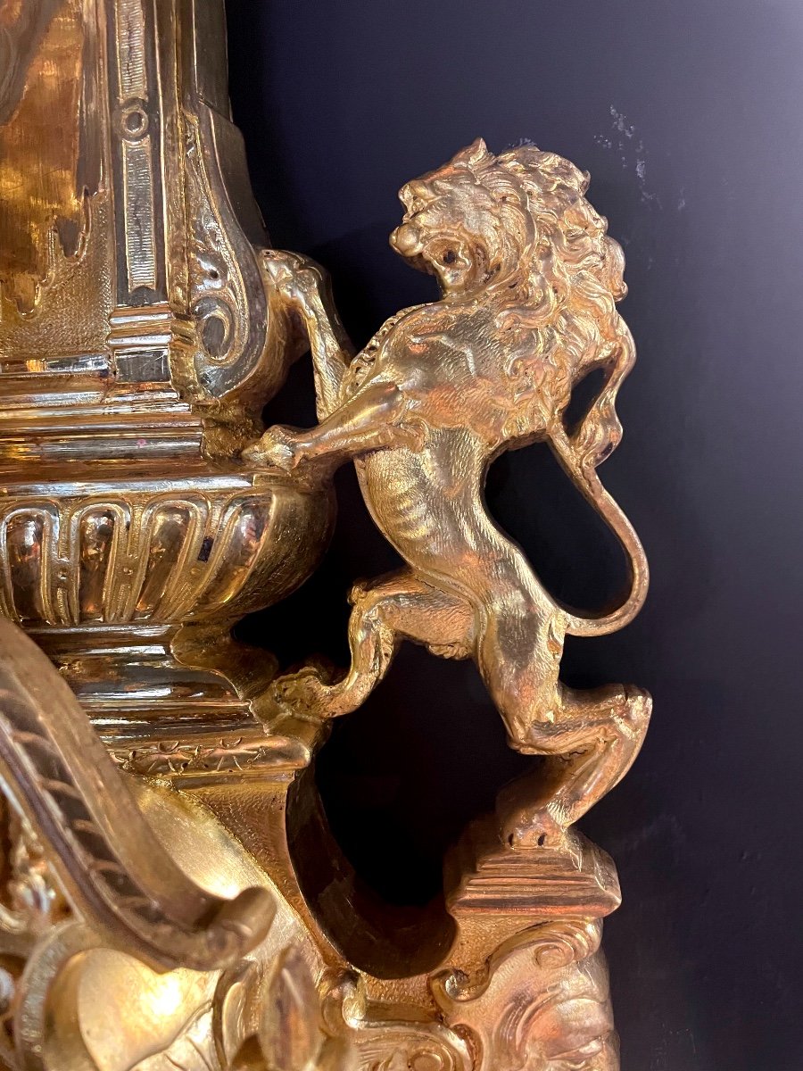 Grand Cartel 19ème Bronze Doré-photo-3