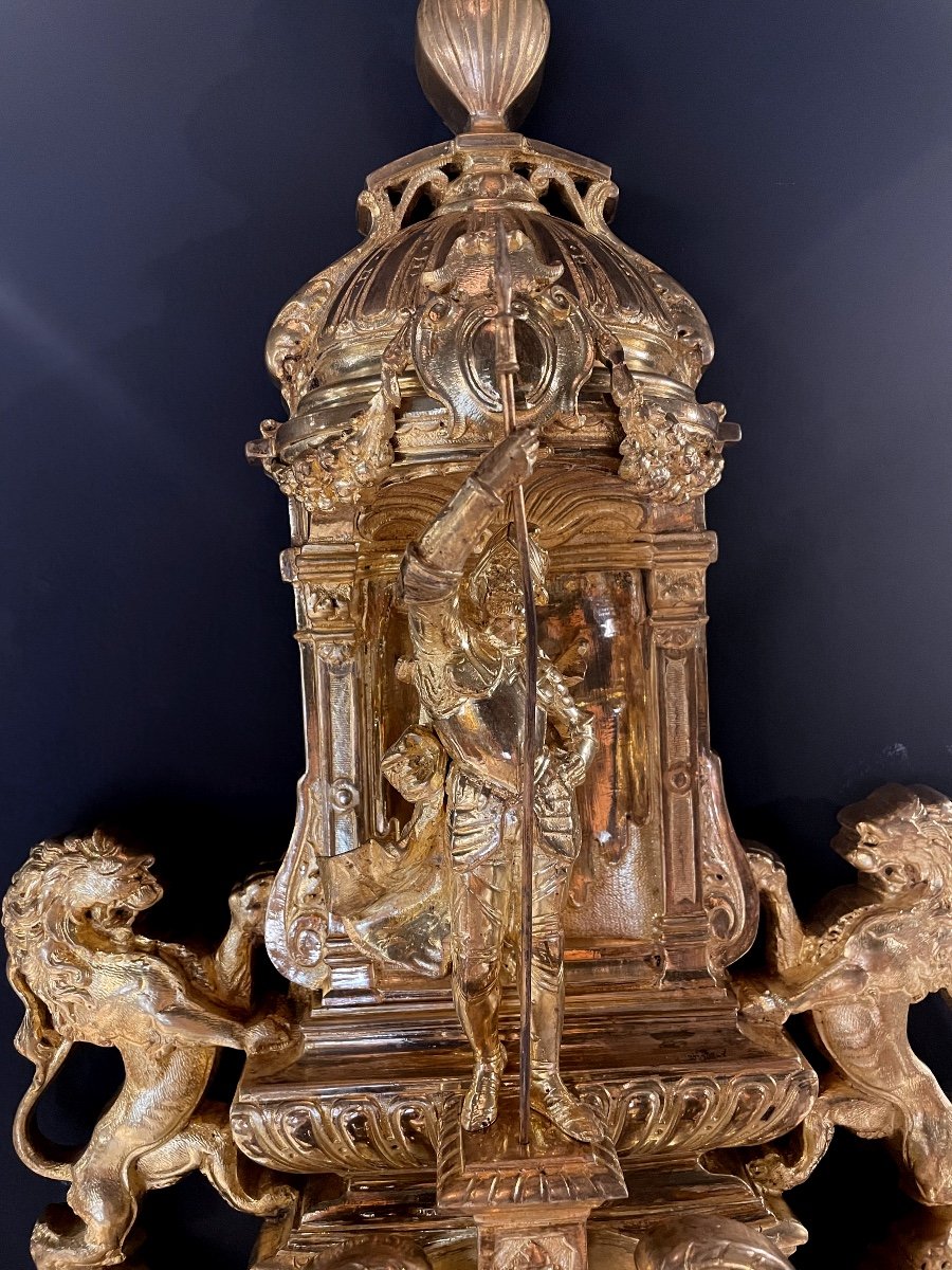 Grand Cartel 19ème Bronze Doré-photo-4