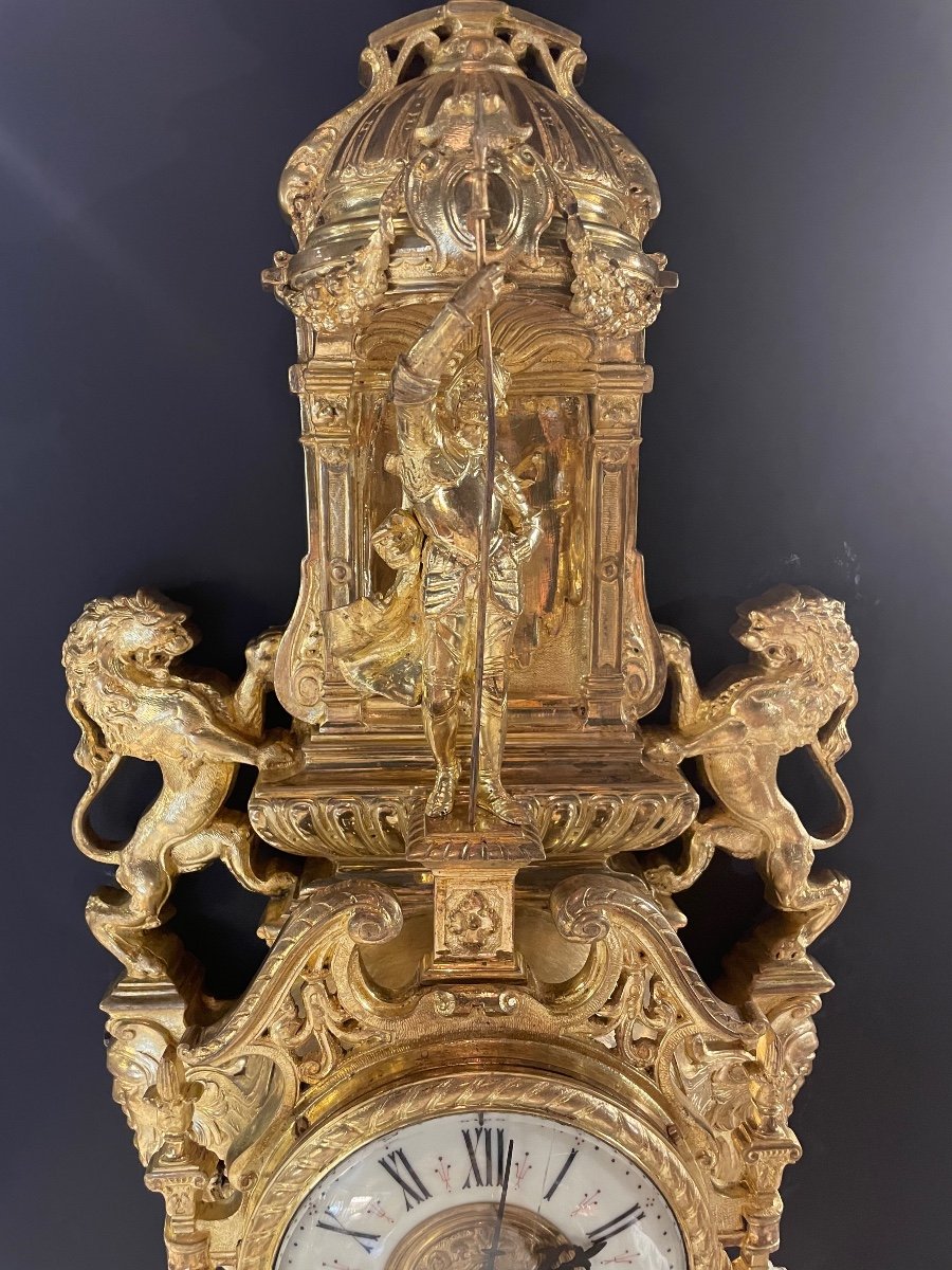 Grand Cartel 19ème Bronze Doré-photo-3