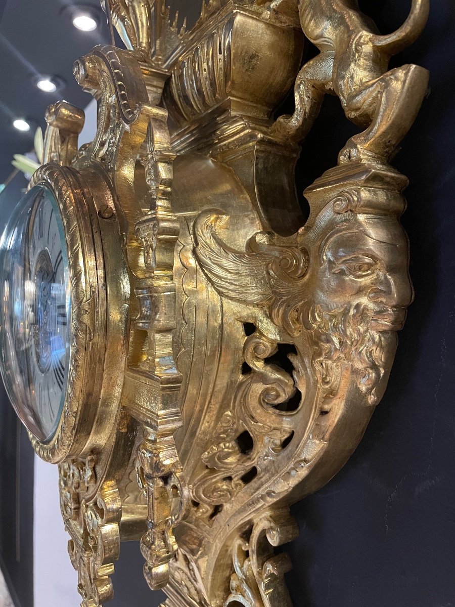 Grand Cartel 19ème Bronze Doré-photo-5