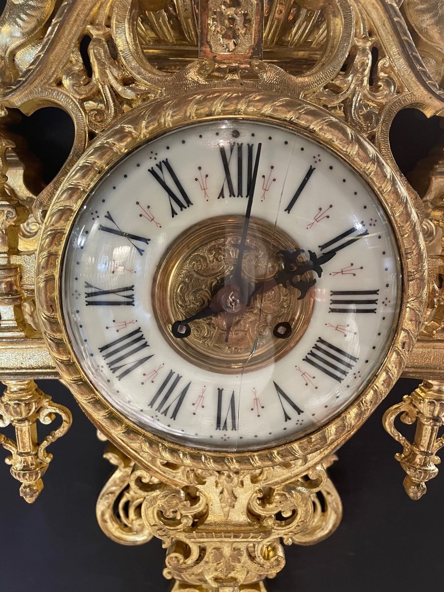 Grand Cartel 19ème Bronze Doré-photo-6