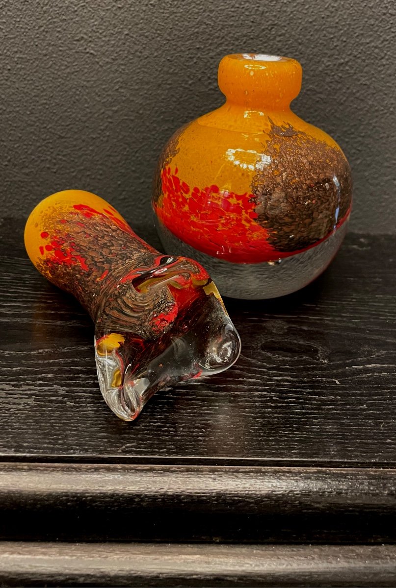 Large Sulphide Bottle With Gold Inclusions-photo-2