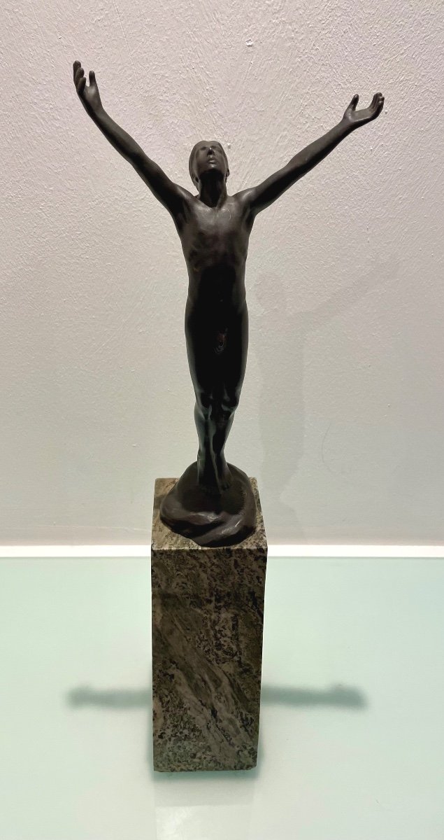 Bronze “the Imploration” By Eugène Bourgouin.-photo-2