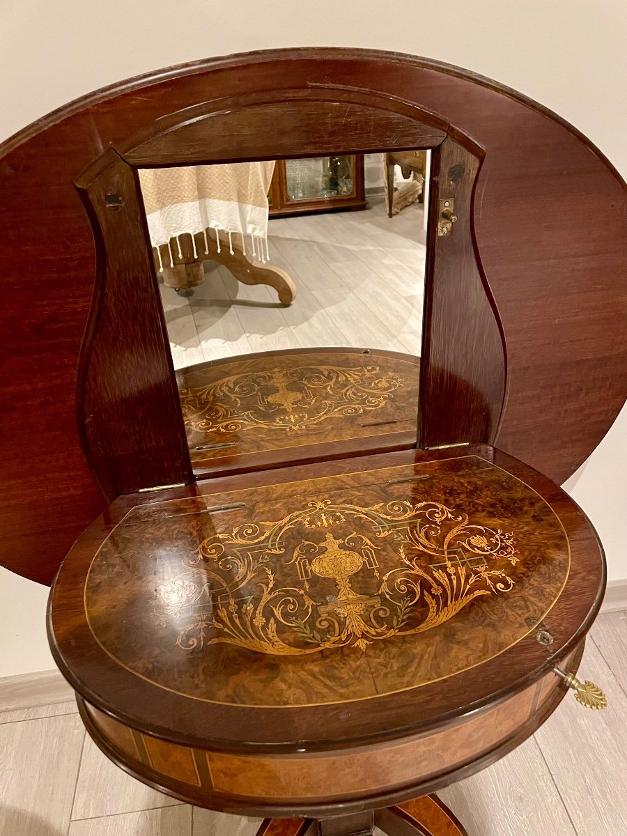 Inlaid Dressing Table With Tilting Top-photo-5