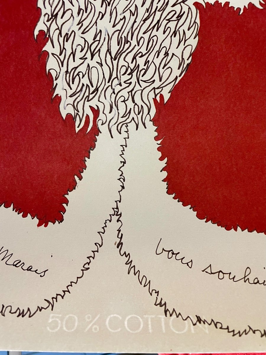 Lithographie Jean Marais « le Père Noêl »-photo-2