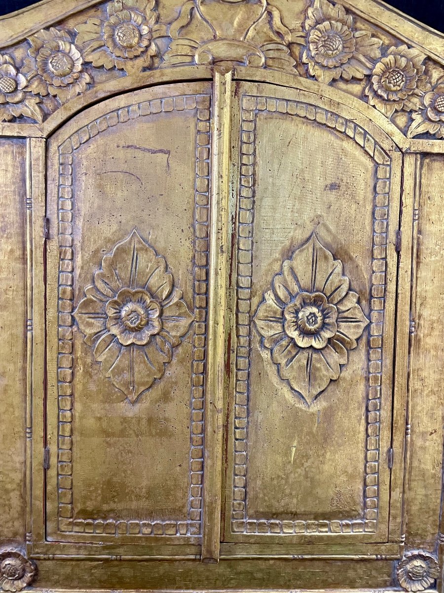 Large Pagoda Mirror With Shutters-photo-2