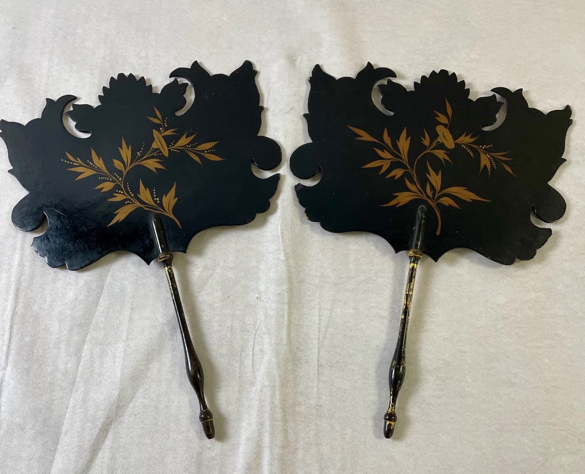 Pair Of Napoleon 3 Hand Screens-photo-4