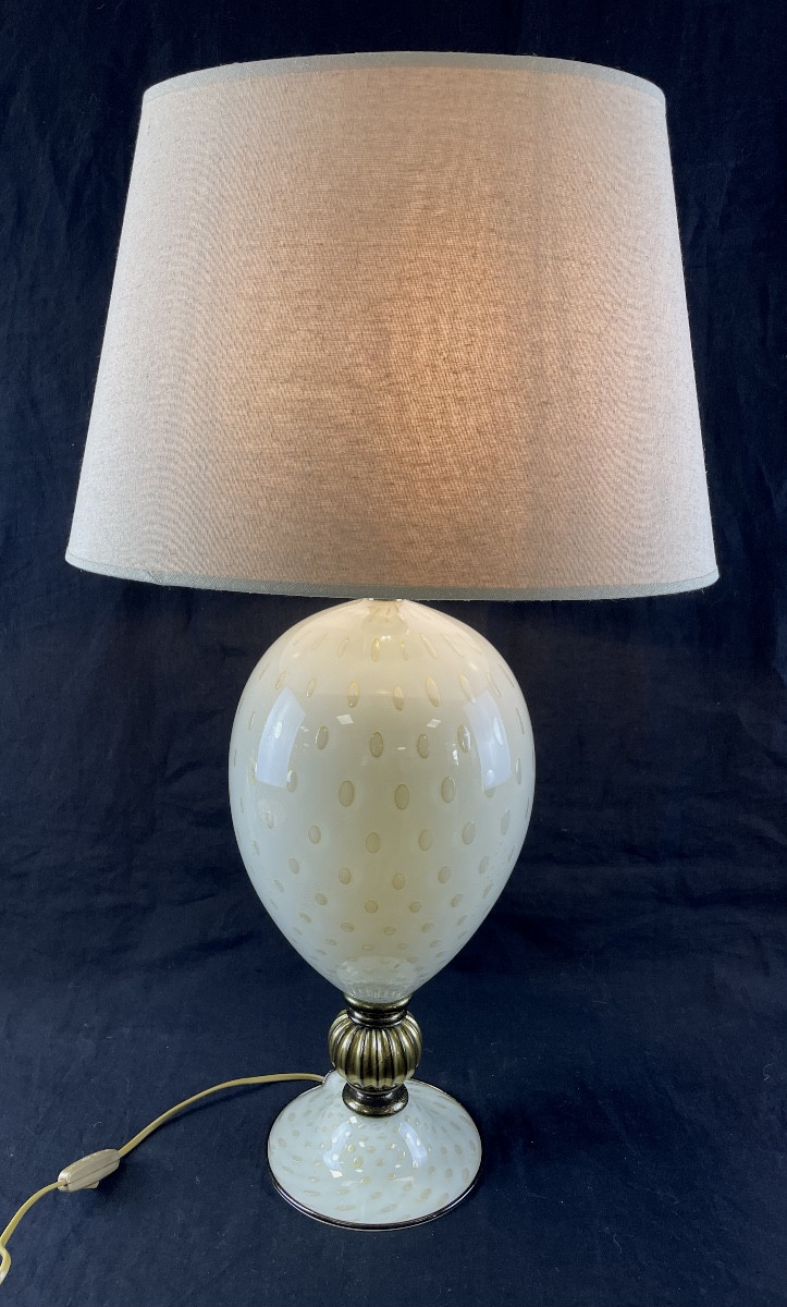 Large Vintage Ovoid Murano Lamp-photo-3