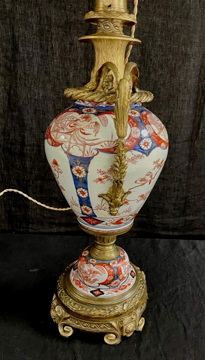 Pair Of Large 19th Century Imari Lamps-photo-6