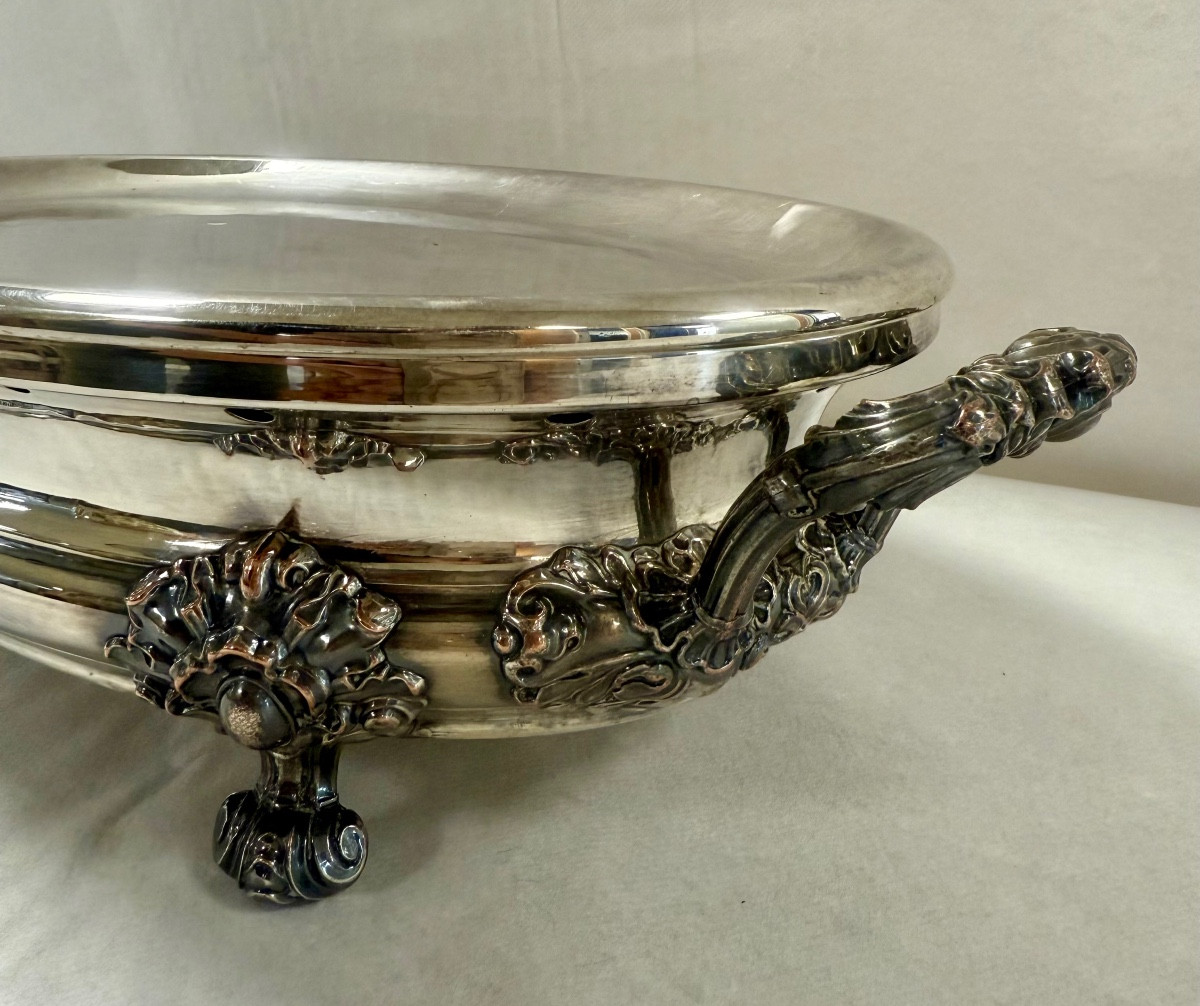 Large Silver Metal Warmer-photo-3