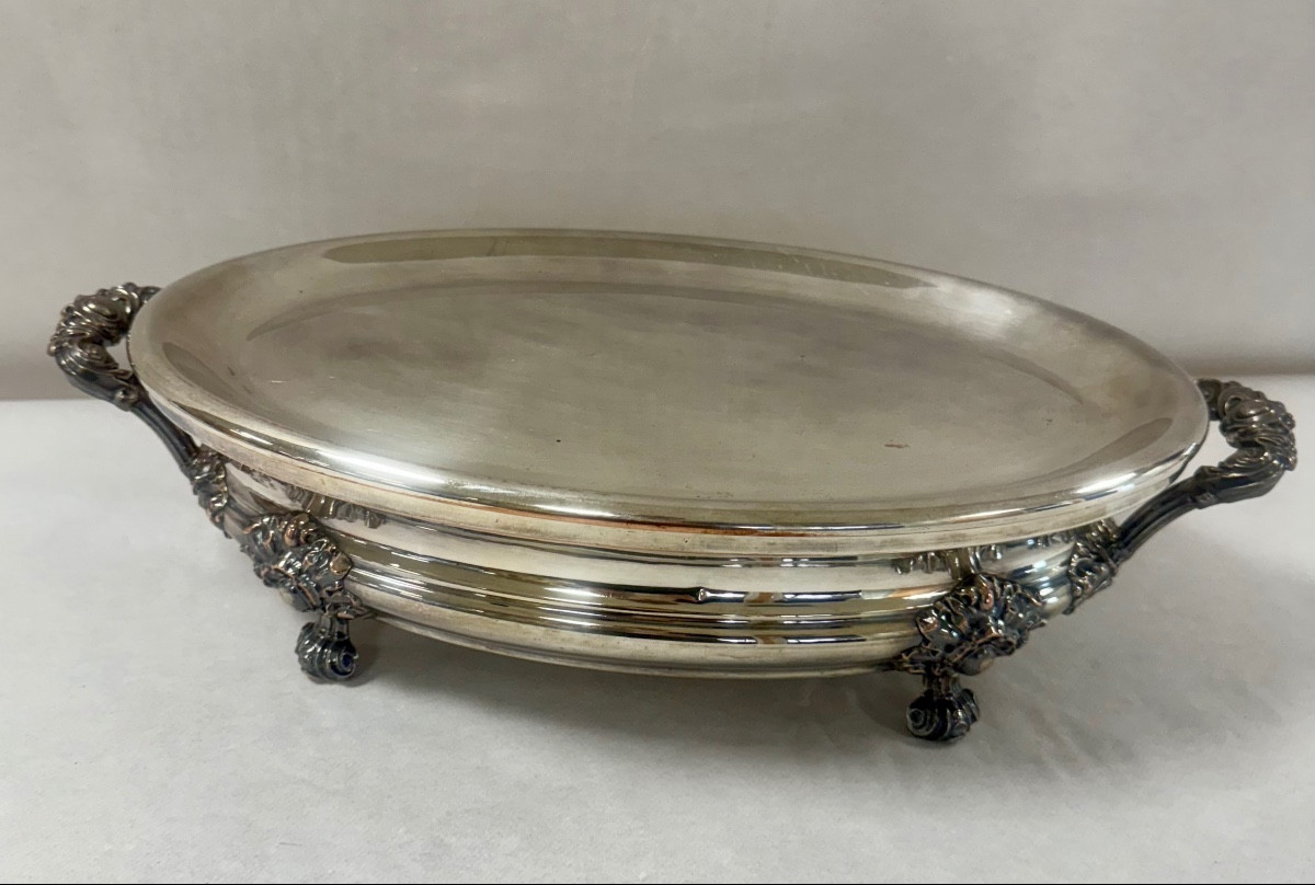 Large Silver Metal Warmer-photo-7