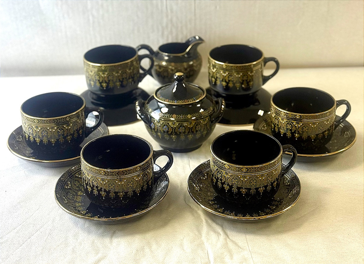 Service Chocolat Sarreguemines bleu nuit-photo-2