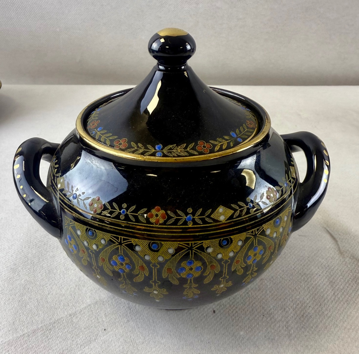 Service Chocolat Sarreguemines bleu nuit-photo-1