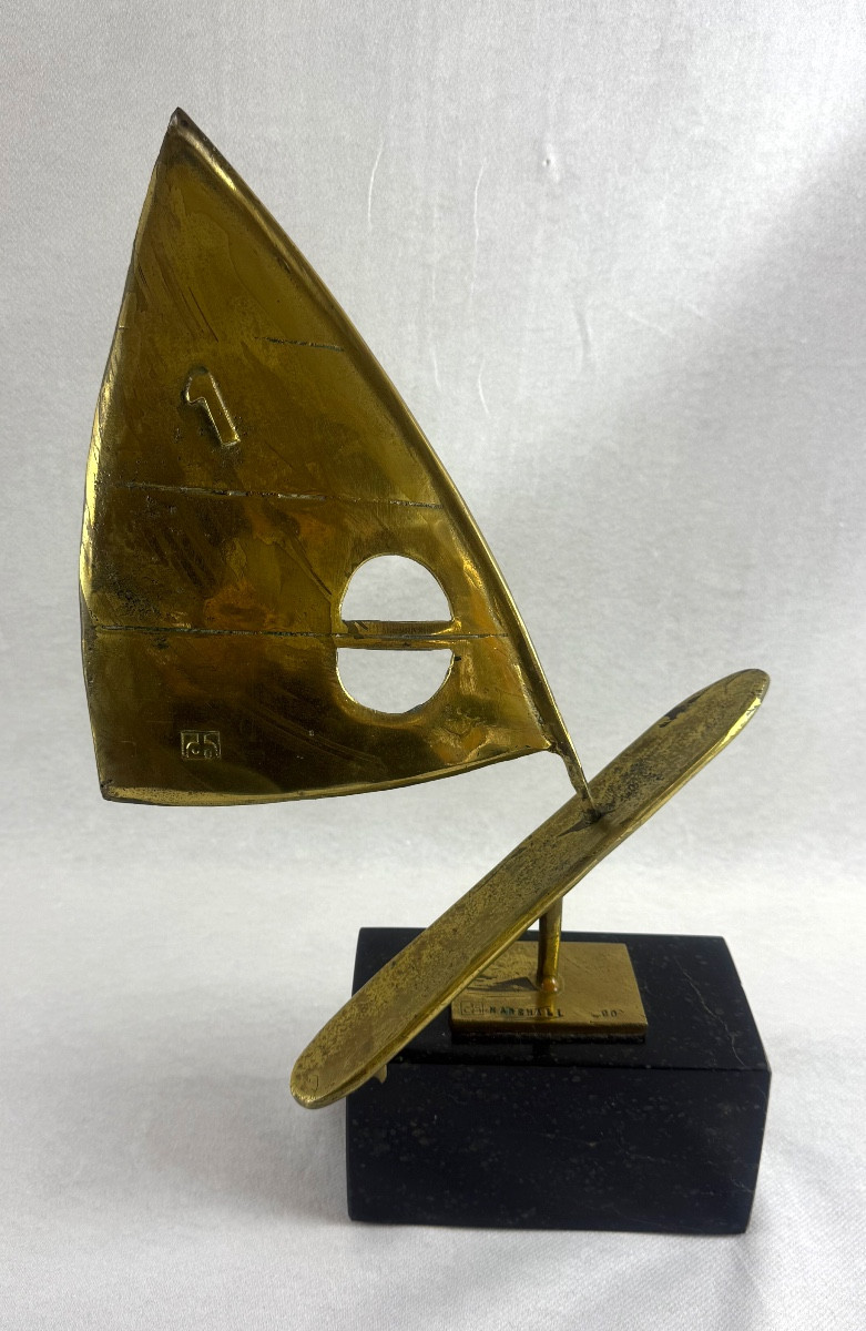 Bronze signé Marshall numéroté « Planche à Voile »