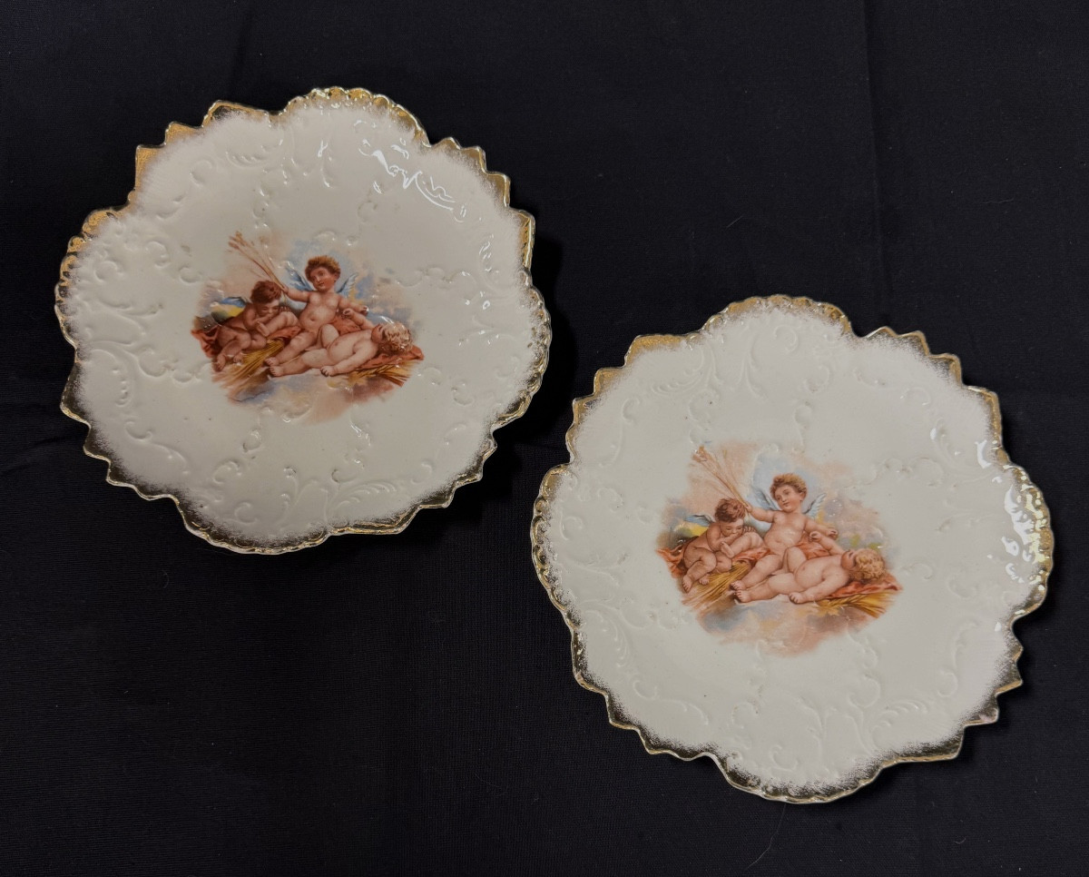 Set Of 10 Napoleon III Porcelain Plates-photo-2