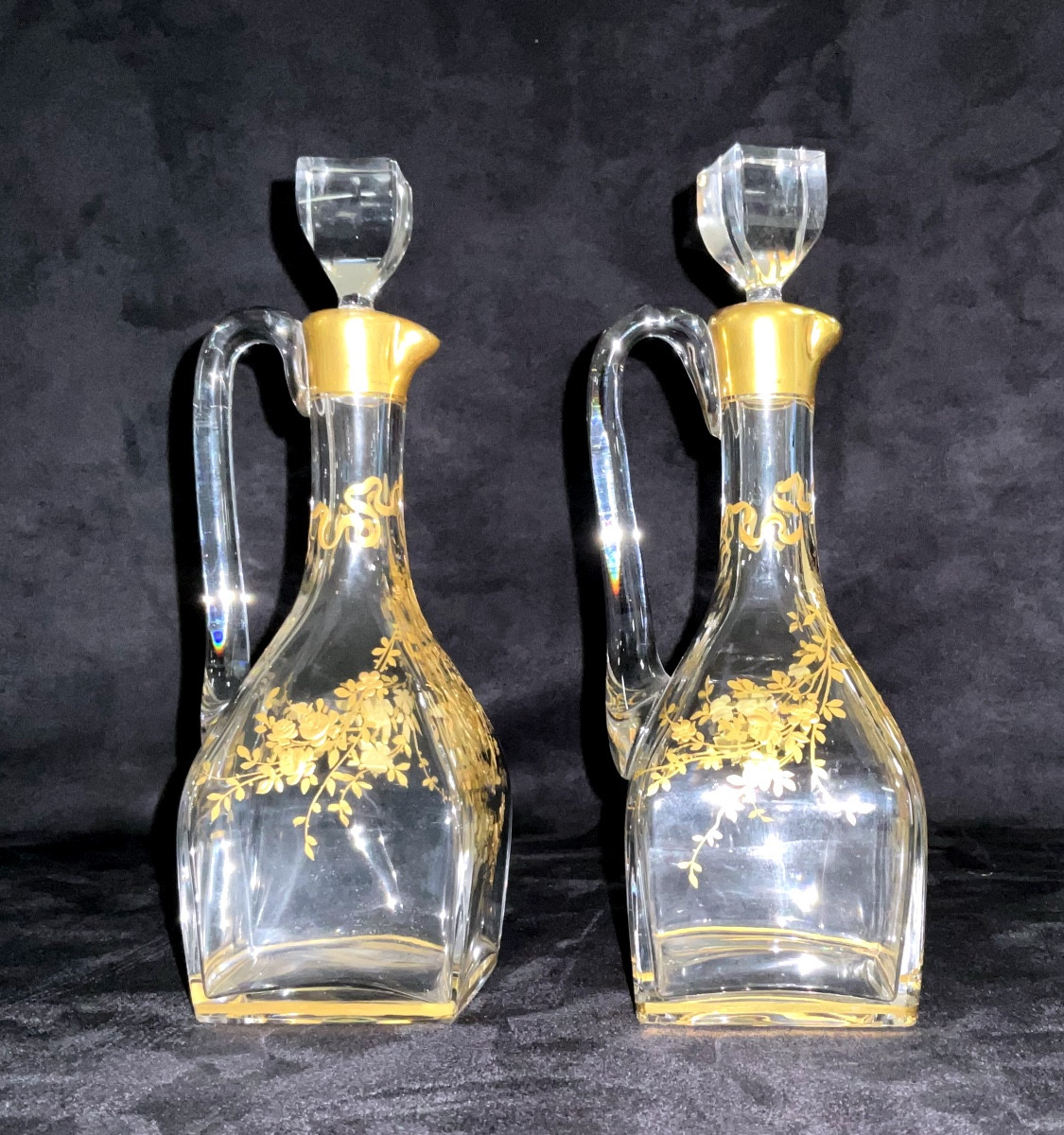Pair Of Baccarat Cabaret Decanters-photo-2