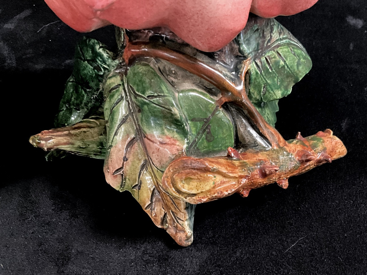 Pair Of Massier Rosehip Flower Vases-photo-4