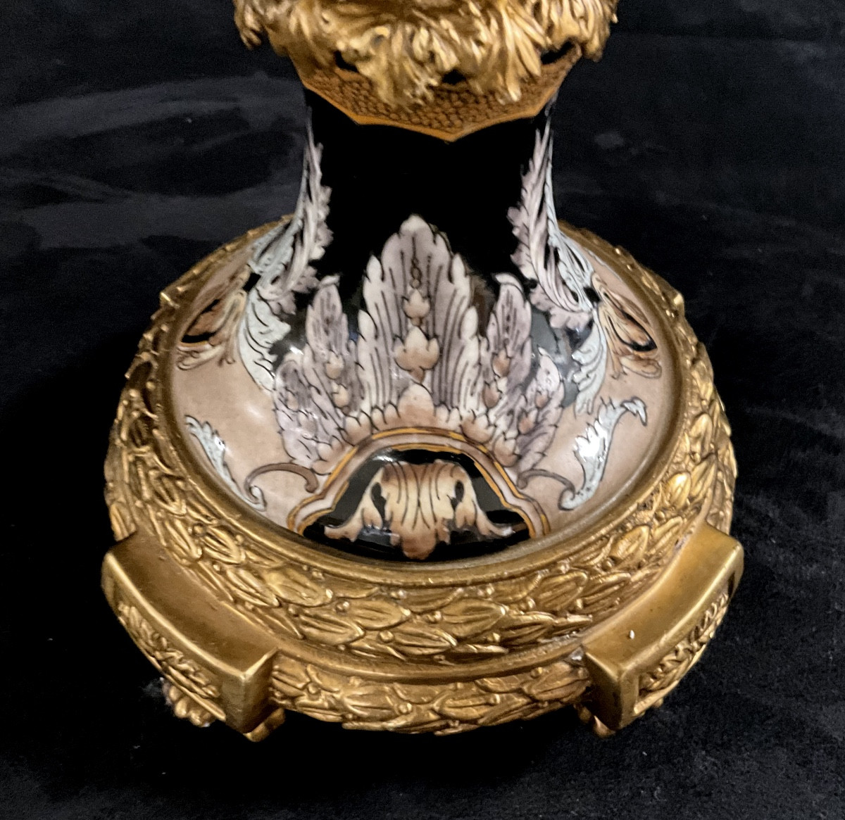 Grande Cassolette Bronze et Porcelaine Chinoise-photo-1