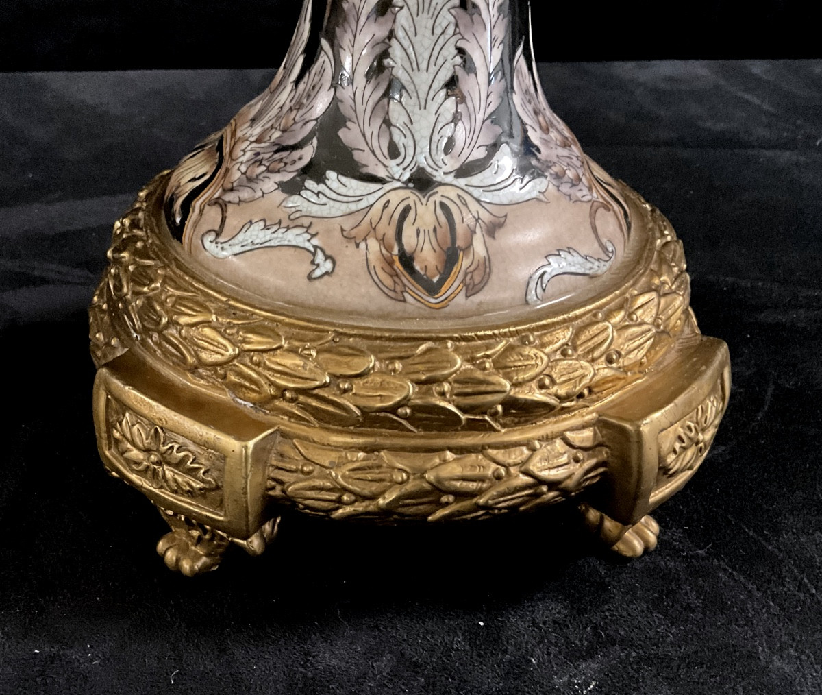 Grande Cassolette Bronze et Porcelaine Chinoise-photo-3