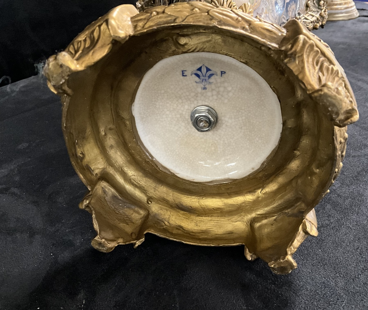 Grande Cassolette Bronze et Porcelaine Chinoise-photo-4