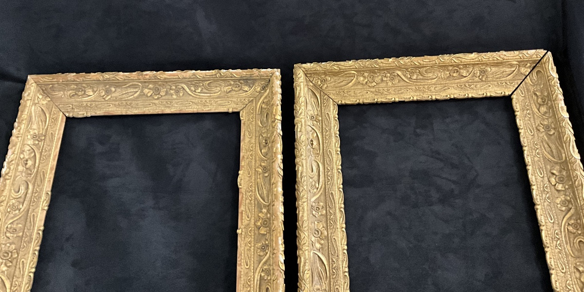 Lot de 4 encadrements peintures Doré-photo-3