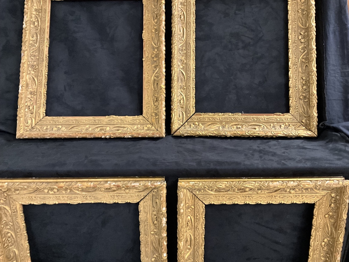 Lot de 4 encadrements peintures Doré-photo-4