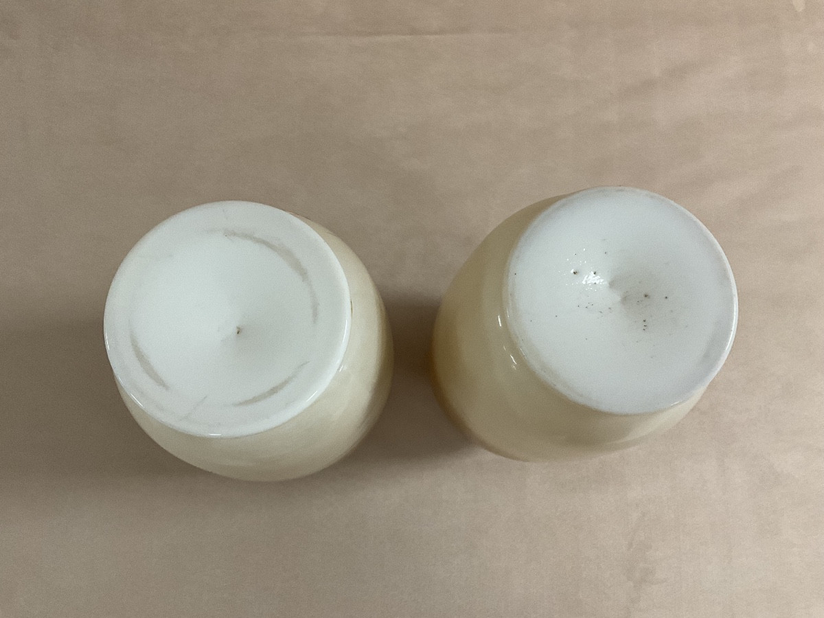 Paire de Vases Opaline Art déco-photo-2