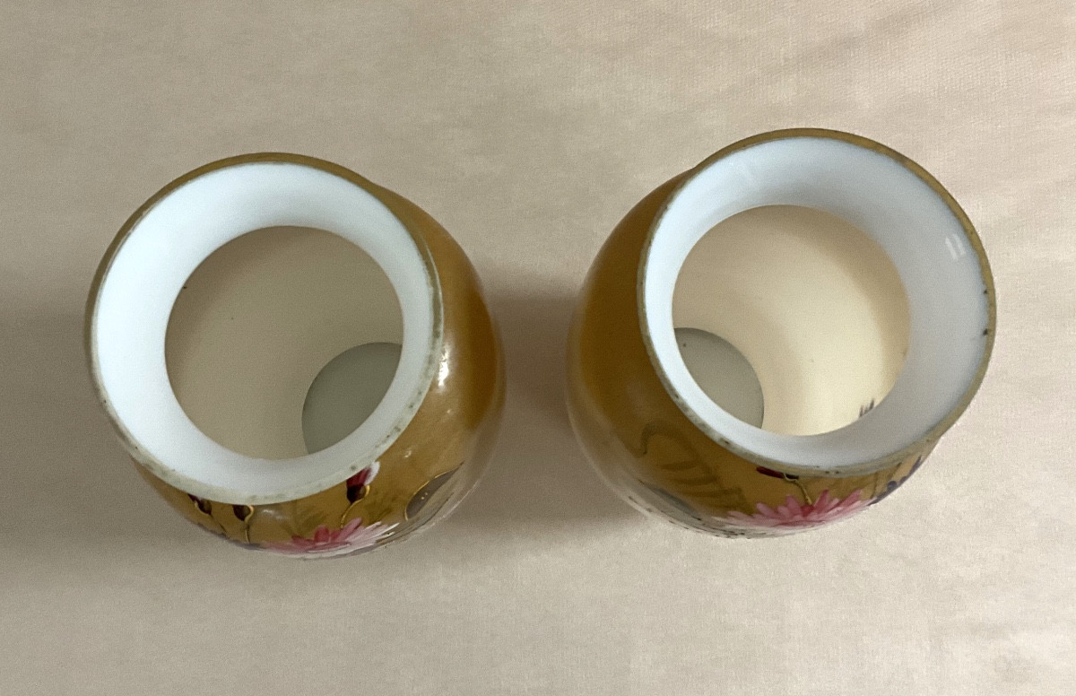 Paire de Vases Opaline Art déco-photo-3