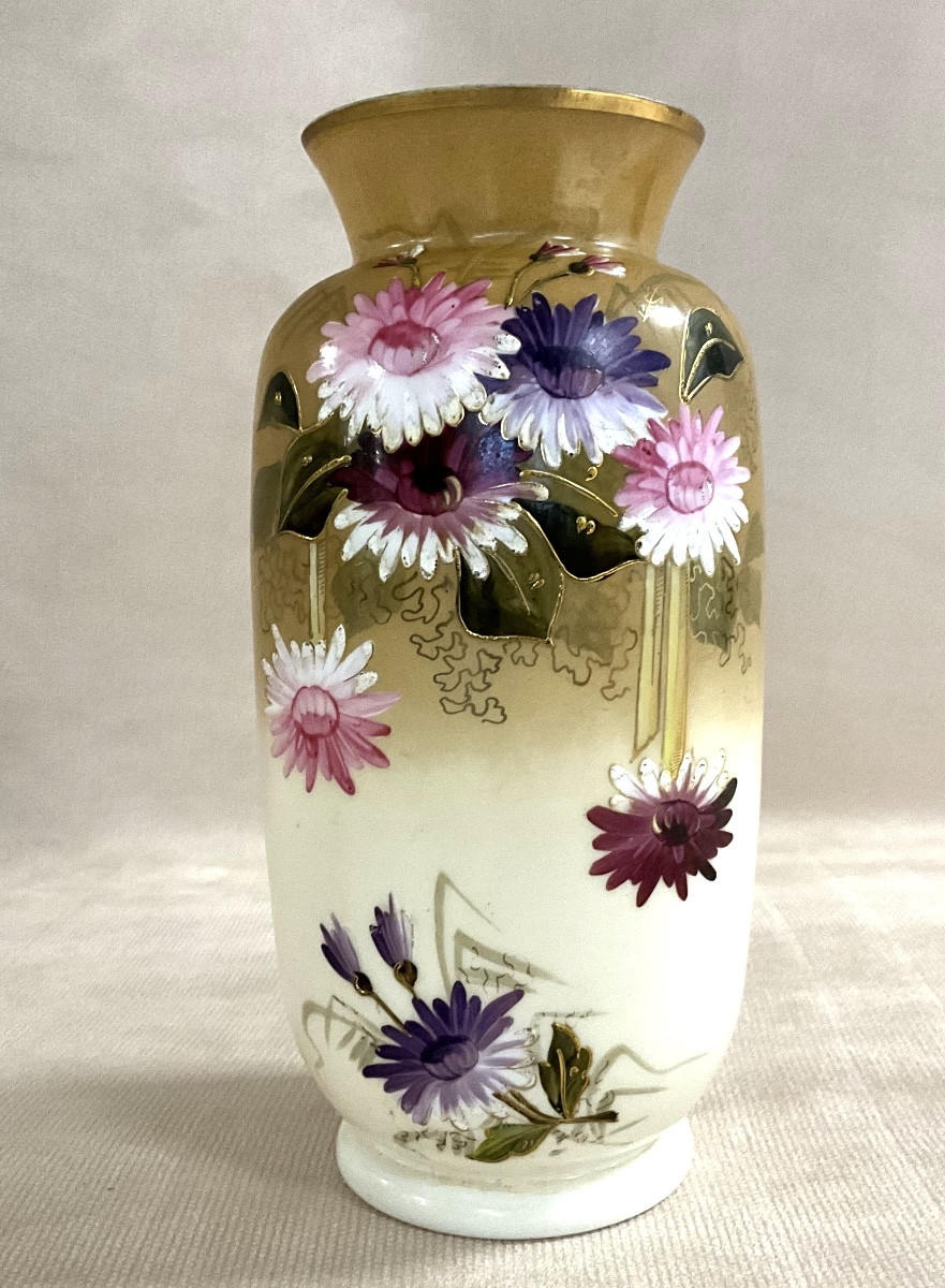 Paire de Vases Opaline Art déco-photo-5