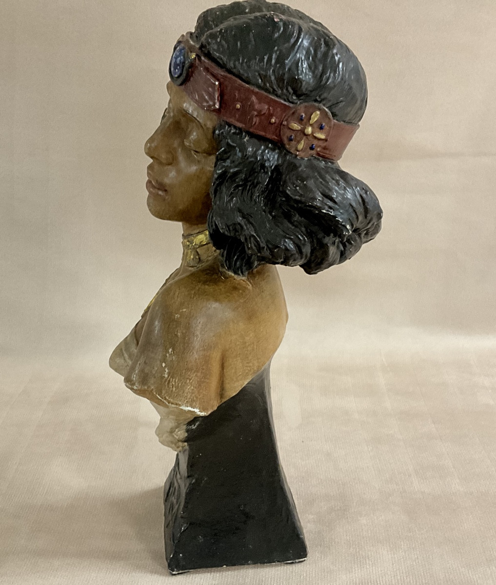 Buste terre cuite «  Uriela »-photo-3