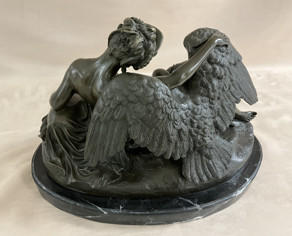 Sculpture Léda et le Cygne de Carrier Belleuse-photo-2